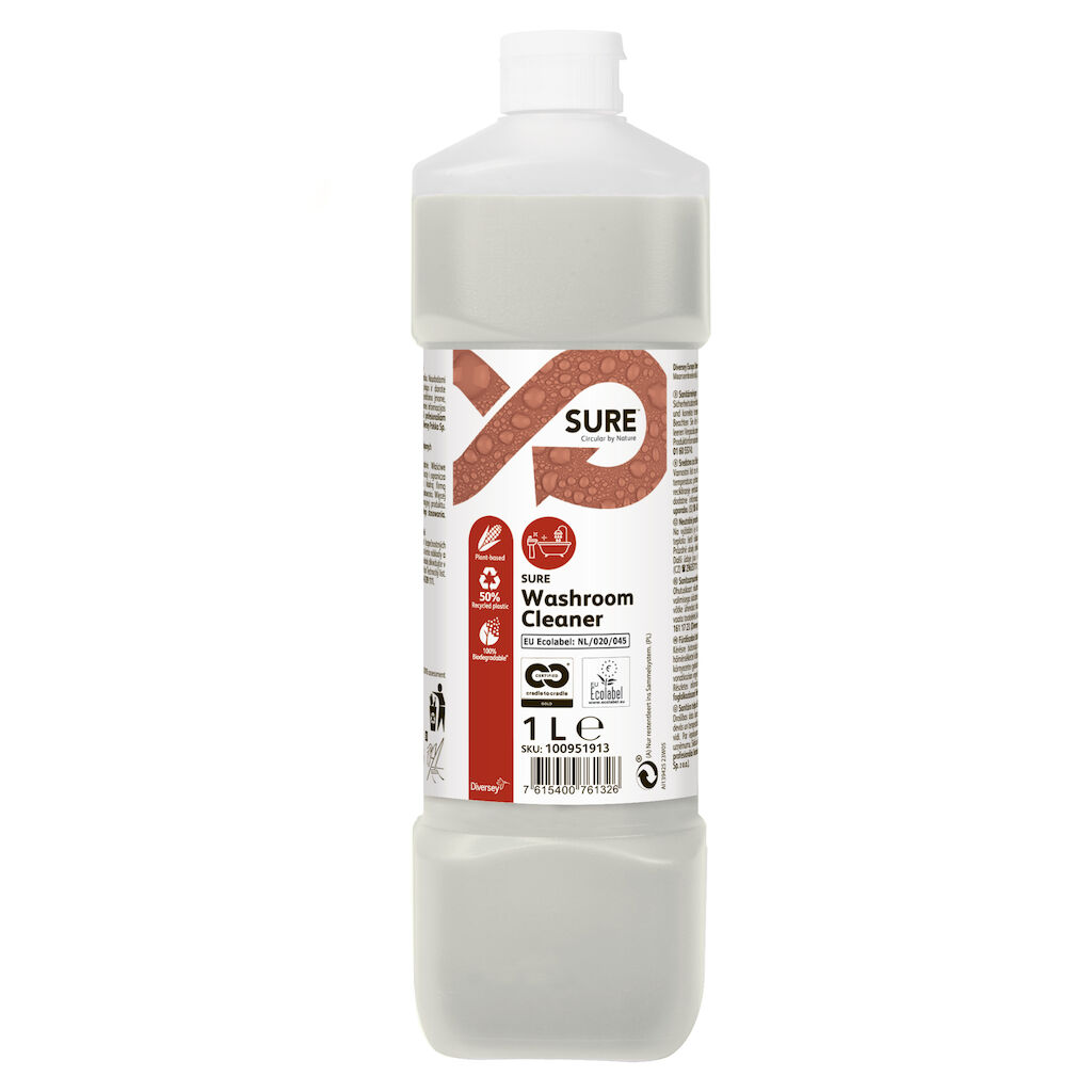 SURE Washroom Cleaner 6x1L - Neutrálny prostriedok na čistenie kúpeľní